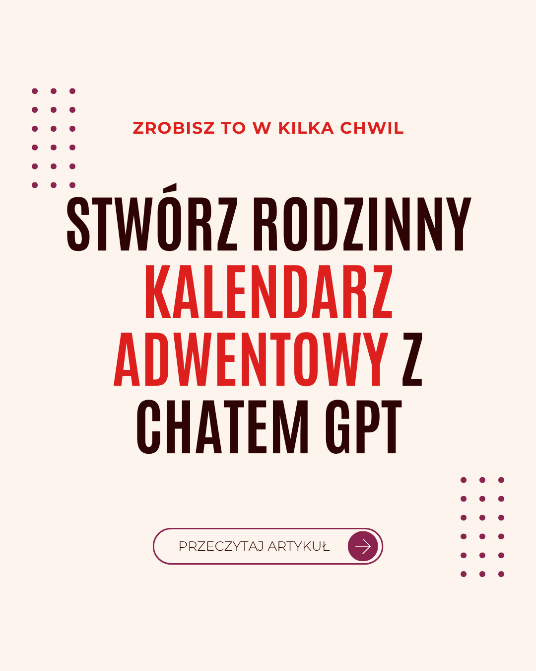 jak zrobić kalendarz adwentowy z chatem GPT