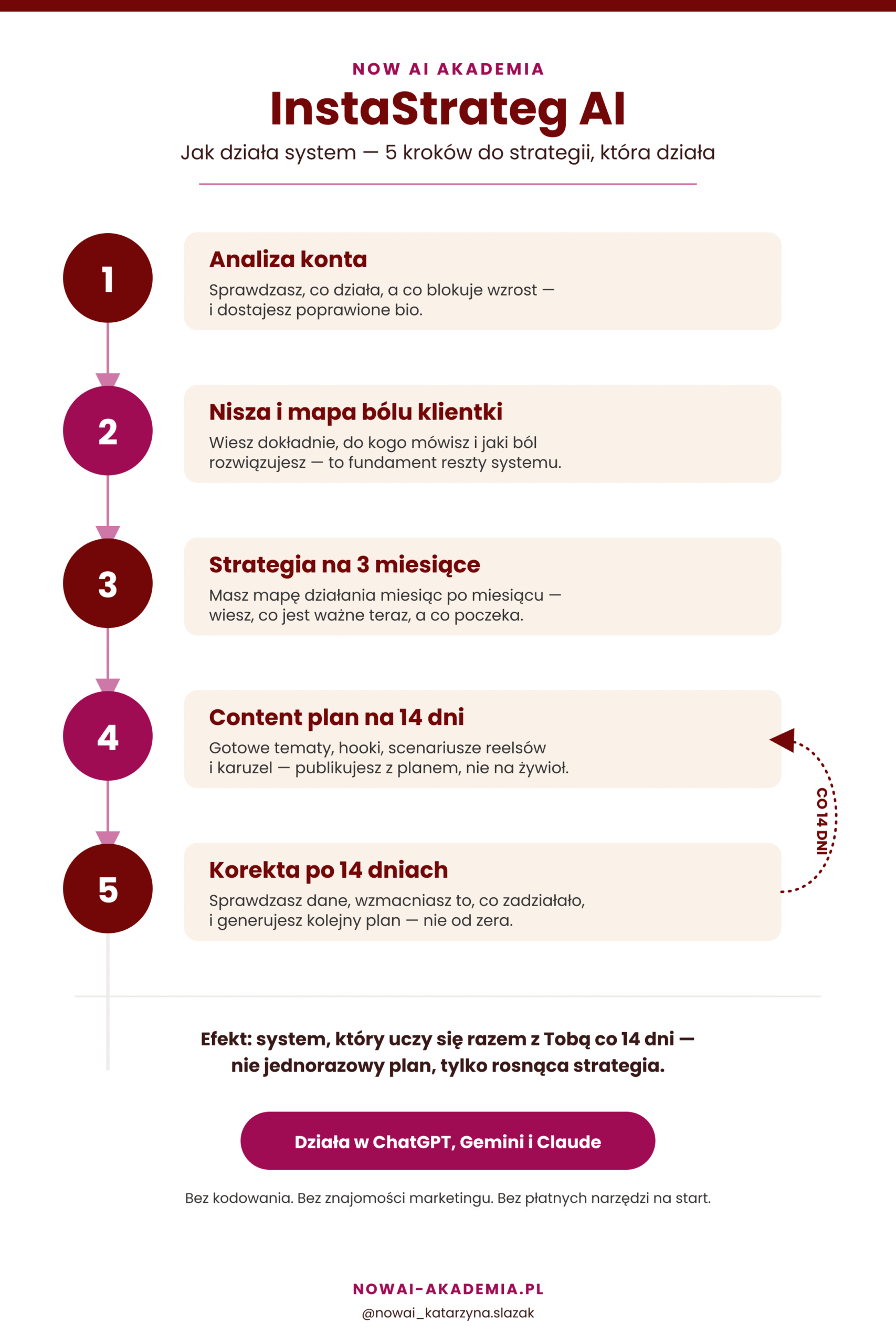 InstaStrateg AI - strategia na Instagram z AI w 5 krokach