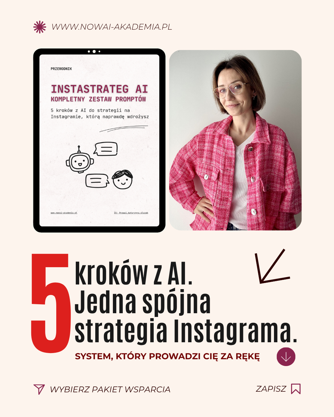 strategia na instagram z AI