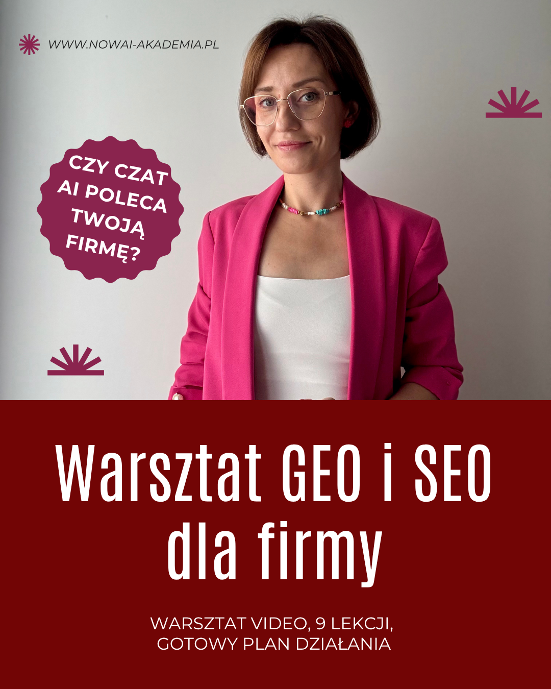 jak pozycjonować firmę w ChatGPT, warsztat GEO online,kurs GEO online, warsztat SEO online, szkolenie GEO i SEO, warsztat GEO cena